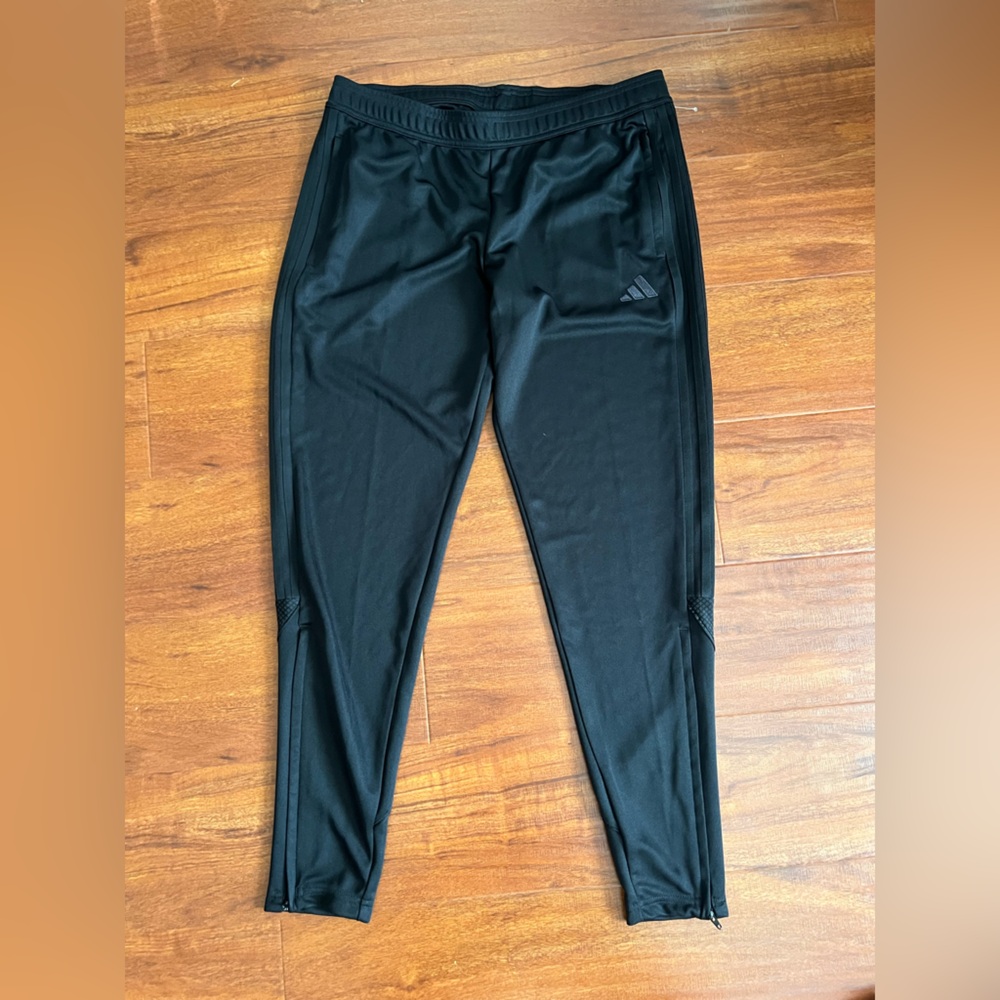 Adidas Jet Black Athletic Pants Tiro size Large